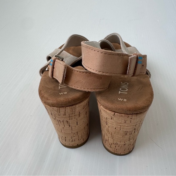 Toms Ibiza platform Natural Wedge Sandals - Picture 6 of 9